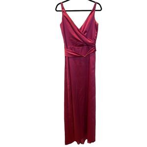 Jim Hjelm Occasions Sleeveless Long Formal Gown Mauve V neck Size 12